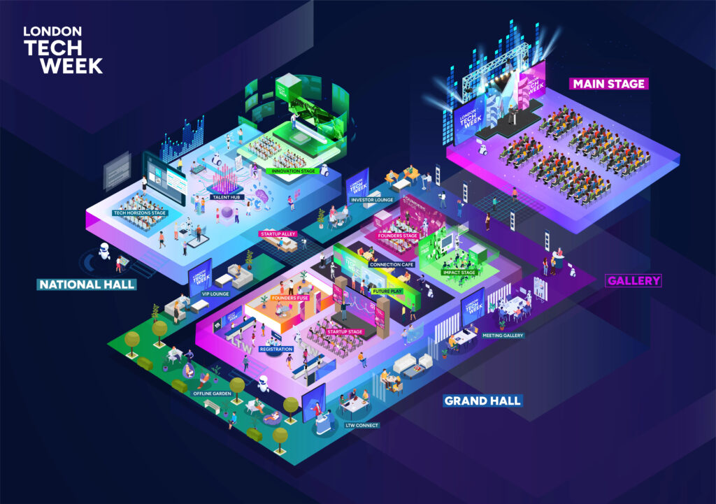 Mapa London Tech Week 2025