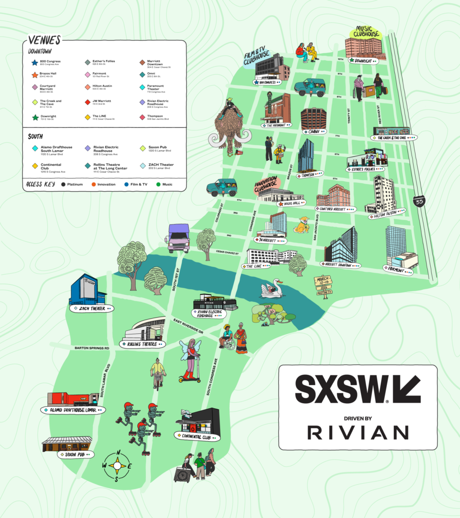 SXSW Austin 2026 Village Map.